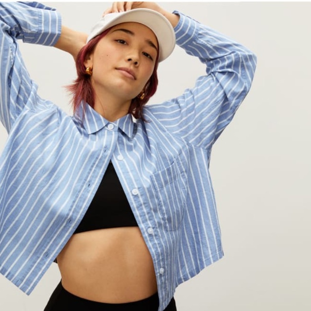 The Silky Cropped Cotton Shirt